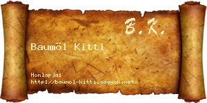 Baumöl Kitti névjegykártya